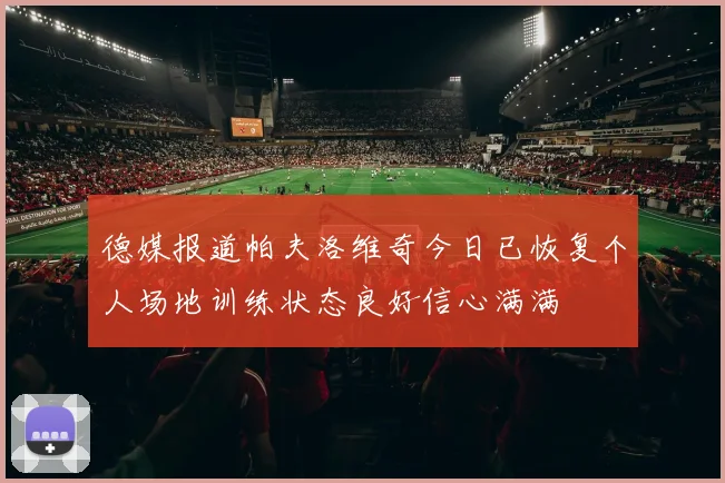德媒报道帕夫洛维奇今日已恢复个人场地训练状态良好信心满满